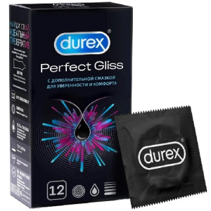 Купить: Durex Perfect Gliss 12 шт презервативы из натурального латекса