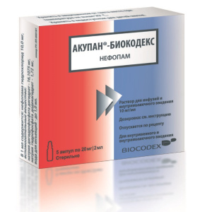 Купить: Акупан-Биокодекс р-р д/инф и в/м введ 10мг/мл амп 2мл №5