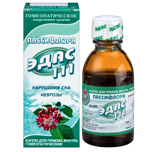 Купить: Эдас-111 Пассифлора 25 мл капли неврозы