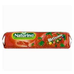 Купить: Naturino 8 шт пастилки с витаминами и натуральным соком клубника