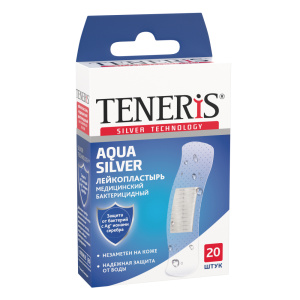 Купить: Teneris Aqua Silver 20 шт лейкопластырь медицинский бактерицидный с ионами серебра