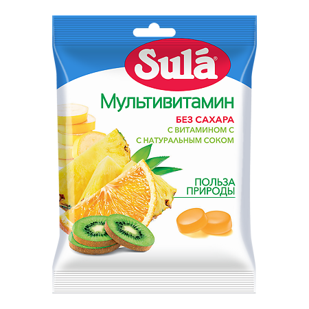 Купить Sula 60 г леденцы без сахара мультивитамины