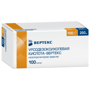 Купить: Урсодезоксихолевая кислота-Вертекс 250 мг 100 шт капсулы