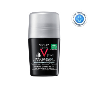 Купить: Vichy Homme Invisible Resist 50 мл дезодорант-антиперсперант против пятен 72 ч