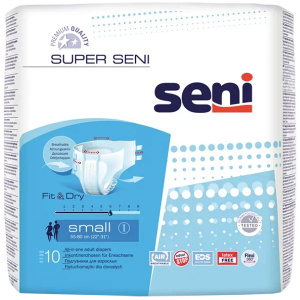 Купить: Seni Super подгузники 10 шт размер S 6 капель