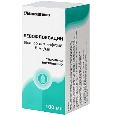 Купить Левофлоксацин 5 мг/мл 100 мл 1 шт раствор для инфузий