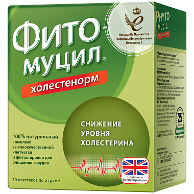 Купить Фитомуцил Холестенорм 30 шт порошок для приготовления раствора для приема внутрь пакеты