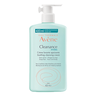 Купить Avene Cleanance Hydra 400 мл крем очищающий успокаивающий для проблемной кожи лица и тела