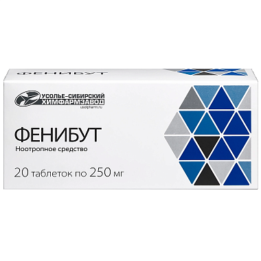 Купить Фенибут 250 мг 20 шт таблетки
