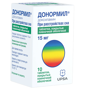 Купить Донормил 15 мг 10 шт таблетки покрытые пленочной оболочкой