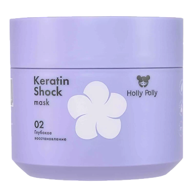 Купить Holly polly keratin shock маска для волос восстанавливающая 300 мл