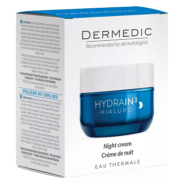 Купить Dermedic Hydrain 3 Hialuro 50 мл крем для лица ночной