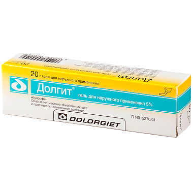 Купить Долгит 5% 20 г гель для наружного применения