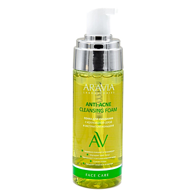 Купить Aravia Laboratories Anti-Acne Cleansing Foam 150 мл пенка для умывания с коллоидной серой и экстрактом женьшеня