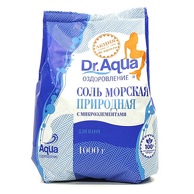 Купить Dr.Aqua 1 кг соль для ванн морская природная