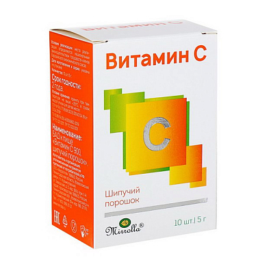 Купить Mirrolla Витамин С 900 мг 10 шт порошок шипучий саше-пакеты