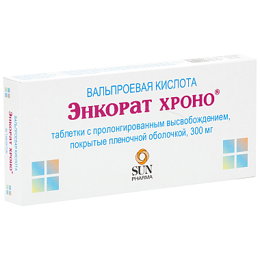 Купить Энкорат Хроно 300 мг 30 шт таблетки с пролонгированным высвобождением покрытые пленочной оболочкой