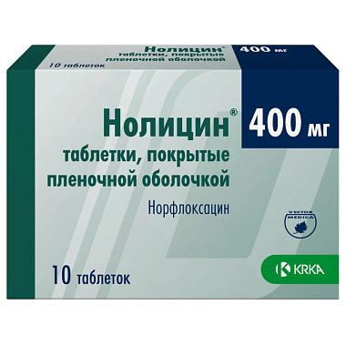 Купить Нолицин 400 мг 10 шт таблетки покрытые пленочной оболочкой