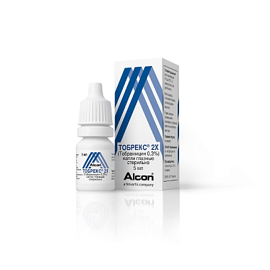 Купить Тобрекс 2Х 0,3% 5 мл капли глазные
