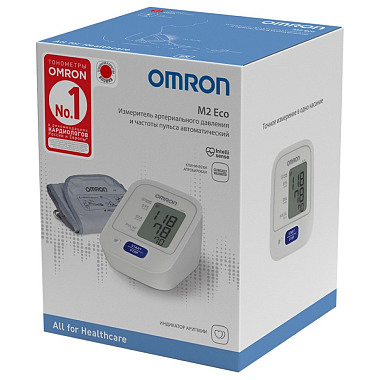 Купить Omron M2 Eco RU тонометр без адаптера со средней манжетой 22-32 см