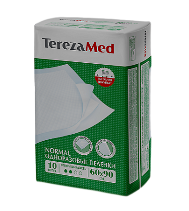 Купить TerezaMed Normal 60 х 90 см 10 шт пеленки одноразовые