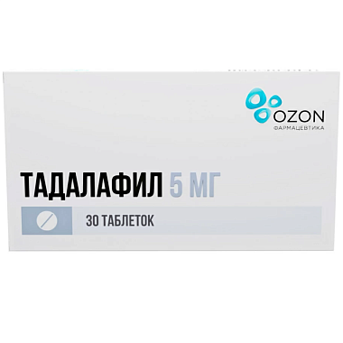 Купить Тадалафил 5 мг 30 шт таблетки покрытые пленочной оболочкой