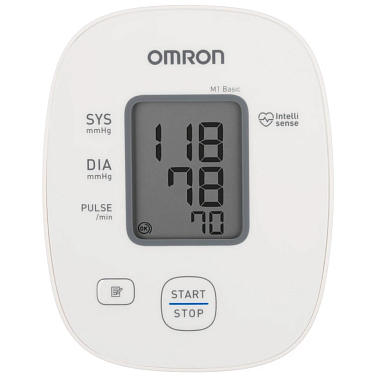 Купить Omron M1 Basic (RU) тонометр автоматический без адаптера со средней манжетой 22-32 см