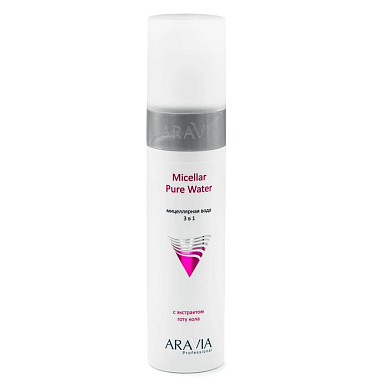 Купить Aravia Professional Micellar Pure Water 250 мл мицеллярная вода 3в1 с экстрактом готу кола