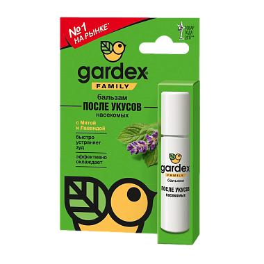 Купить Gardex Family 7 мл бальзам после укусов насекомых роликовый мята-лаванда