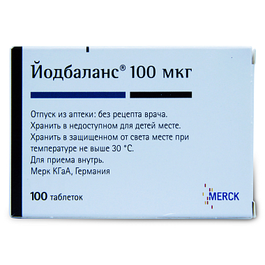 Купить Йодбаланс таблетки 100мкг №100