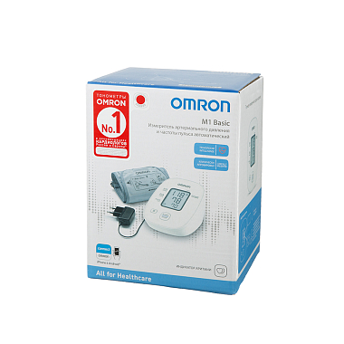 Купить Omron M1 Basic (ARU) тонометр автоматический плечевой с адаптером и стандартной манжетой 22-32 см