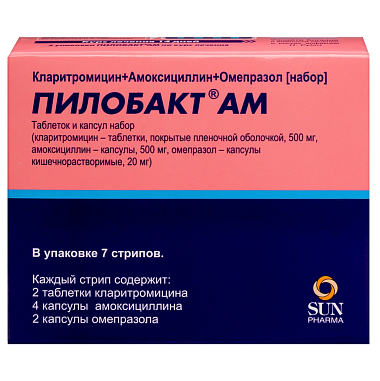 Купить Пилобакт АМ 7 шт таблеток и капсул набор