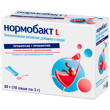 Купить Нормобакт - L 3 г 10 шт порошок саше для детей с 1 месяца