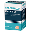 Купить Престилол 10 мг + 10 мг 30 шт таблетки покрытые пленочной оболочкой