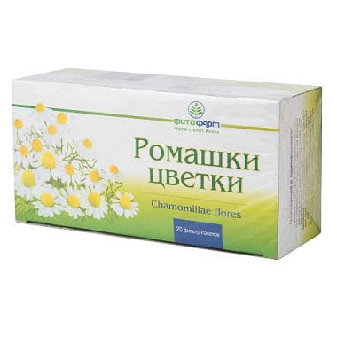 Купить Ромашка Аптечная 1,5 г 20 шт цветки фильтр-пакеты