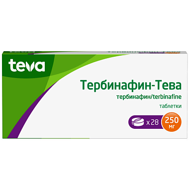 Купить Тербинафин-Тева 250 мг 28 шт таблетки