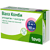 Купить Валз Комби 5 мг + 80 мг 28 шт таблетки покрытые пленочной оболочкой
