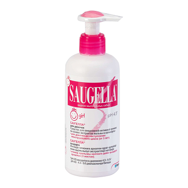 Купить Saugella гель для интимной гигиены 200мл д/девочек
