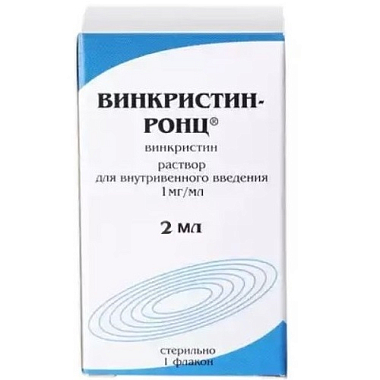 Купить Винкристин-РОНЦ 1 мг/мл 2 мл раствор для внутривенного введения флакон