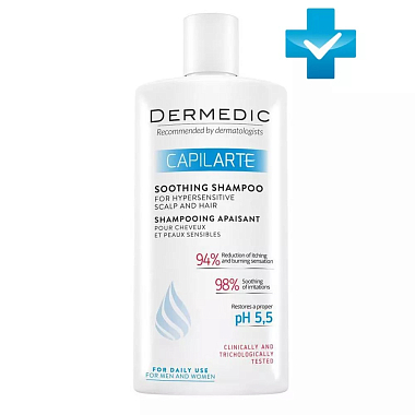 Купить Dermedic Capilarte 300 мл шампунь успокаивающий для чувствительной кожи головы