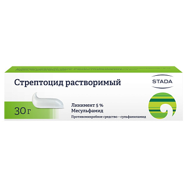 Купить Стрептоцид 5 % 30 г линимент