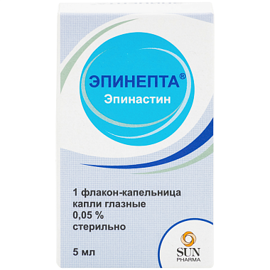 Купить Эпинепта 0,05 % 5 мл капли глазные флакон-капельница