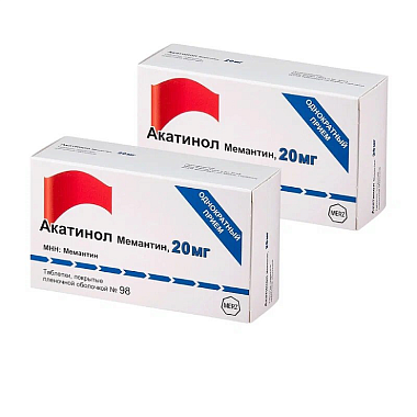 Купить Набор 2 уп. Акатинол Мемантин 20 мг 98 шт таб
