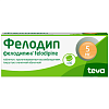 Купить Фелодип 5 мг 60 шт таблетки с пролонгированным высвобождением покрытые пленочной оболочкой