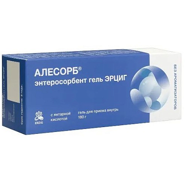 Купить Алесорб Энтеросорбент Эрциг 180 г гель ддя приема внутрь без ароматизаторов