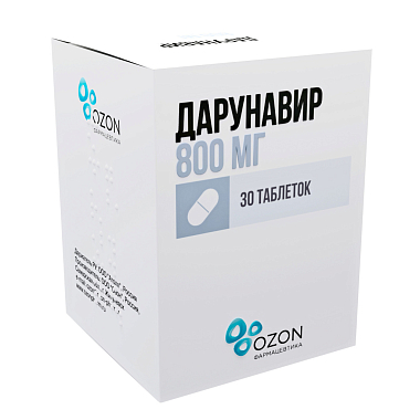 Купить Дарунавир 800 мг 30 шт таблетки покрытые пленочной оболочкой