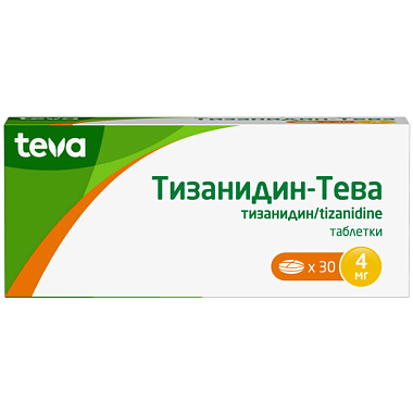 Купить Тизанидин-Тева 4 мг 30 шт таблетки