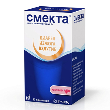 Купить Смекта 3 г 10 шт порошок для приготовления суспензии для приема внутрь клубника