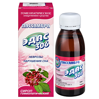 Купить Эдас-306 Пассамбра неврозы 100 мл сироп