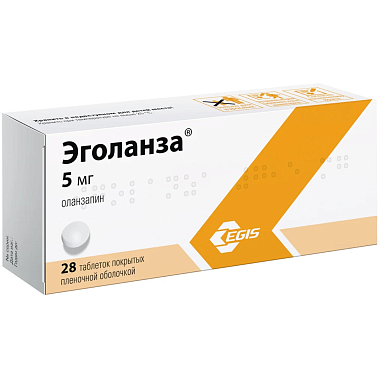 Купить Эголанза 5 мг 28 шт таблетки покрытые пленочной оболочкой